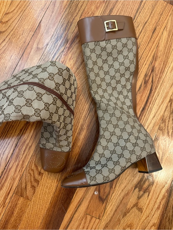 Gucci Shoes - Gucci Brown leather riding boots